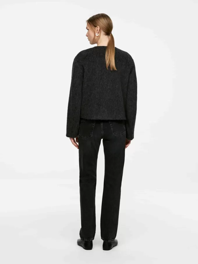 Jacke aus gebürsteter Wollmischung