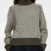 Jacquard-Strickpullover aus Wolle