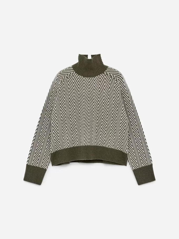 Jacquard-Strickpullover aus Wolle