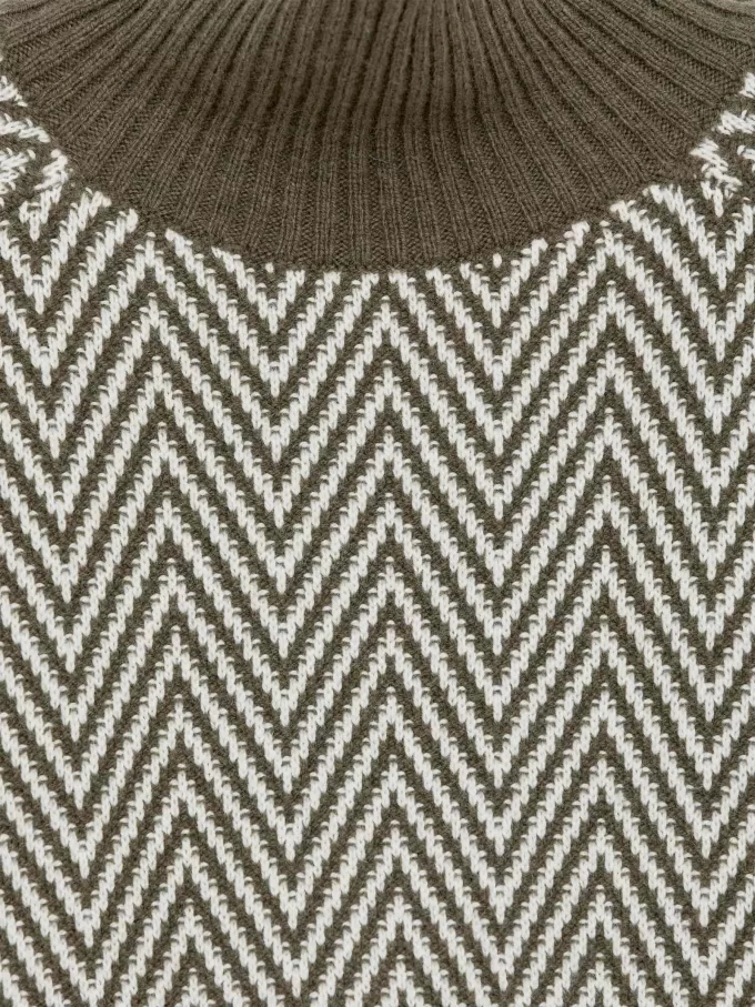 Jacquard-Strickpullover aus Wolle