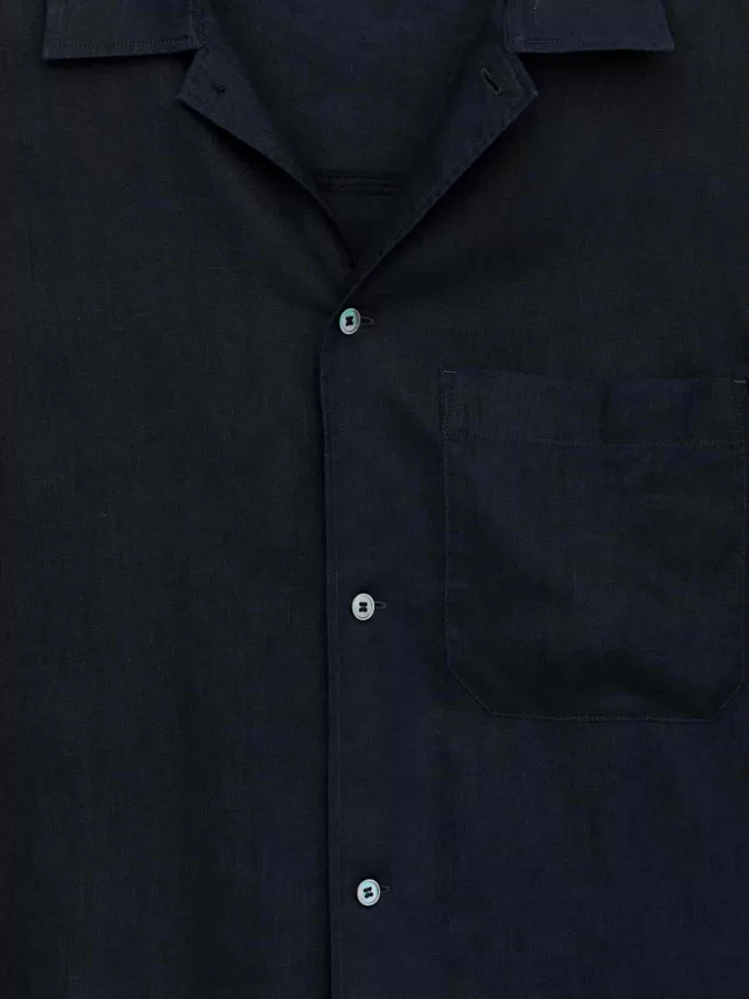 Kurzärmliges Leinenhemd