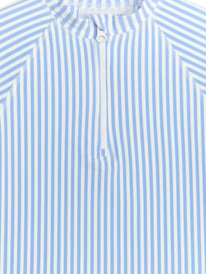 Langärmliges UV-Seersucker-Oberteil