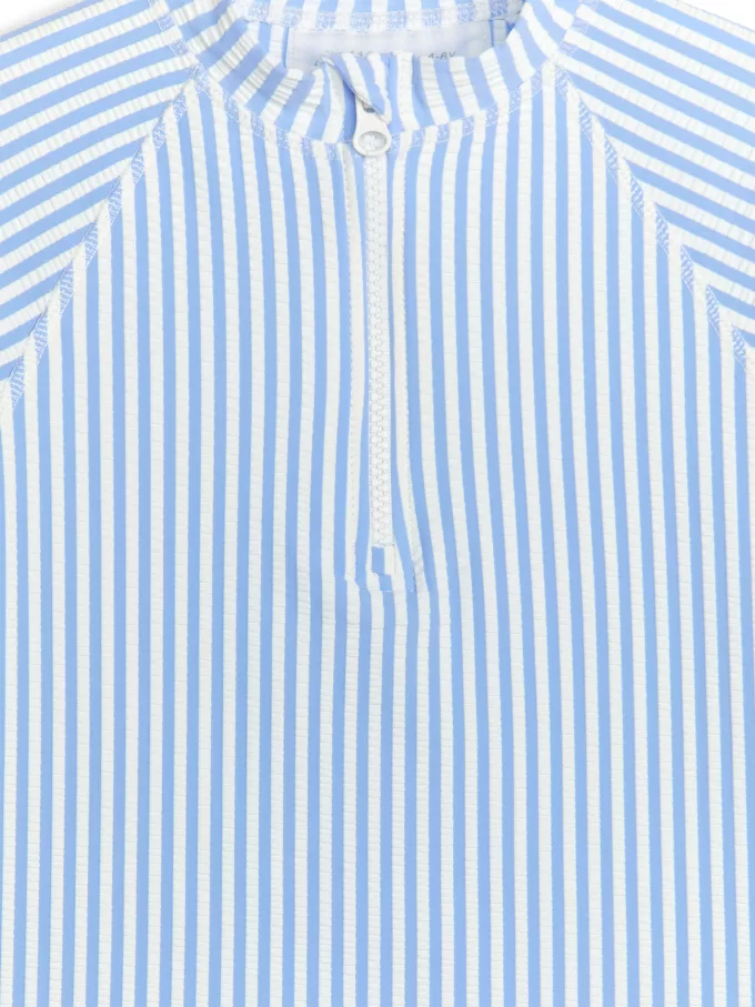 Langärmliges UV-Seersucker-Oberteil