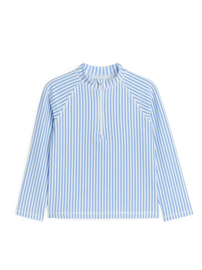 Langärmliges UV-Seersucker-Oberteil