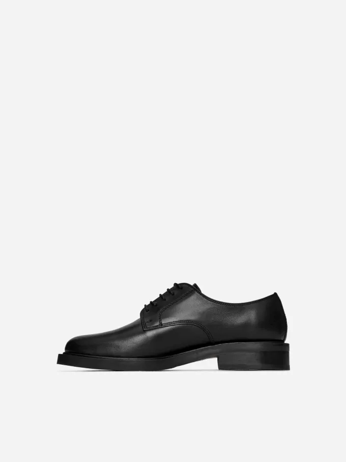 Leder-Derby-Schuhe