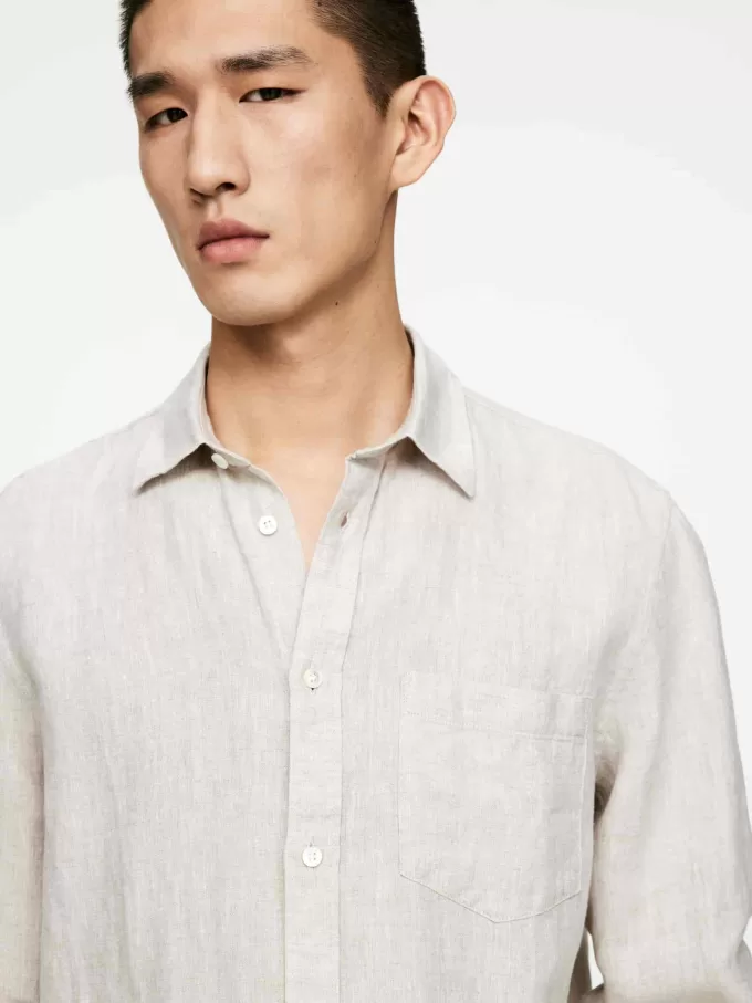 Leinenhemd mit normaler Passform