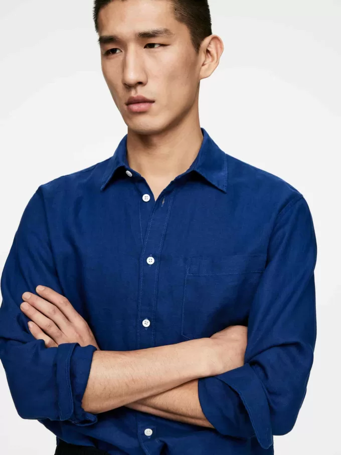 Leinenhemd mit normaler Passform