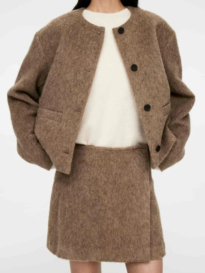 Minirock aus Wollmischung