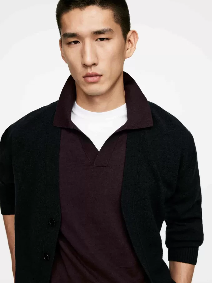 Poloshirt aus Baumwollleinen