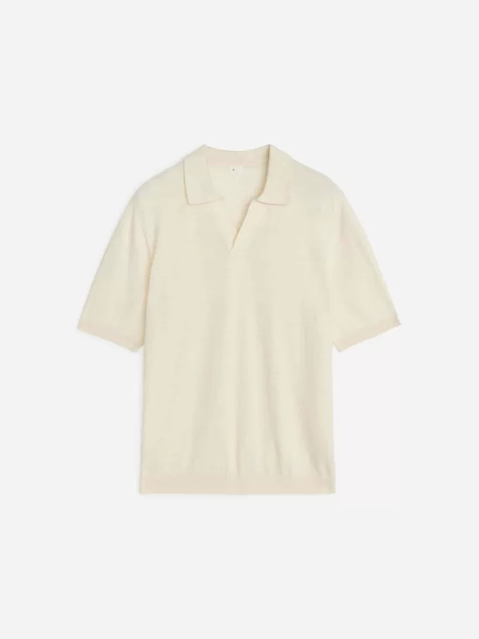 Poloshirt aus Baumwollleinen