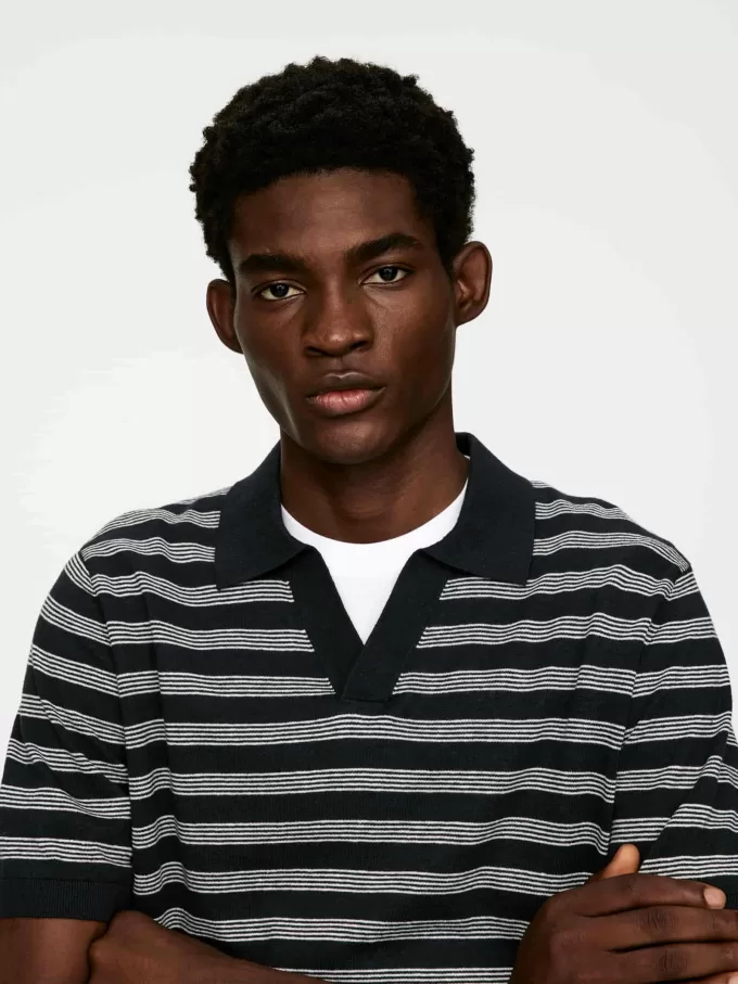 Poloshirt aus Baumwollleinen Poloshirt aus Baumwollleinen