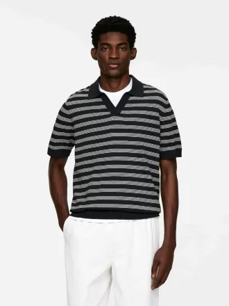 Poloshirt aus Baumwollleinen