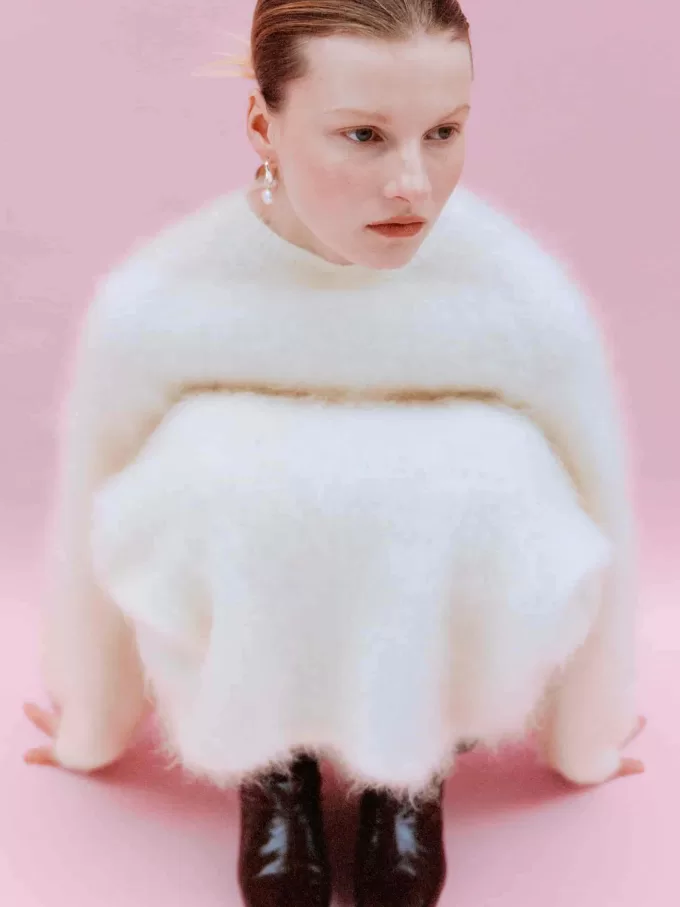 Pullover aus Mohair-Woll-Mischung