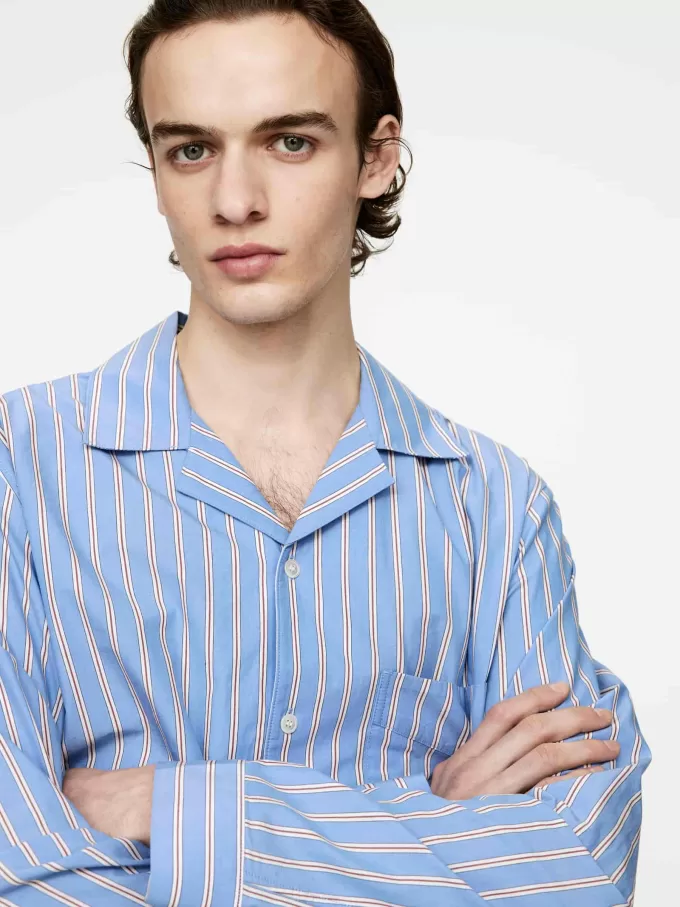 Pyjama-Hemd aus Popeline