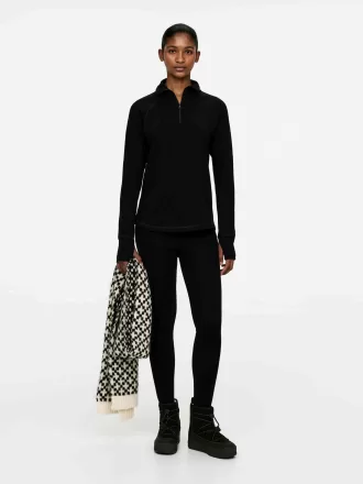 Ripp-Leggings aus Merinomischung