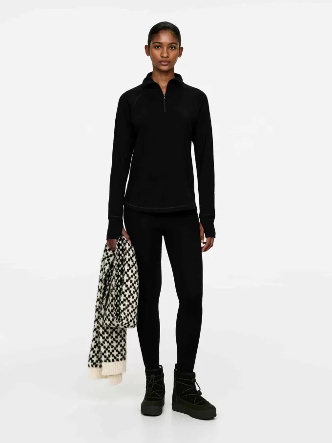 Ripp-Leggings aus Merinomischung