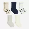 Rippstrick-Babysocken, 5 Paar