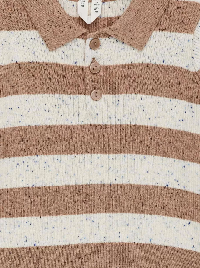 Rippstrick-Poloshirt