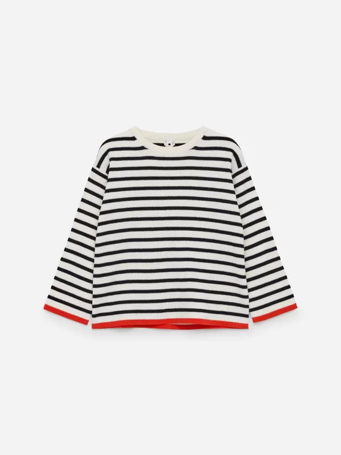 Rippstrickpullover aus Baumwolle