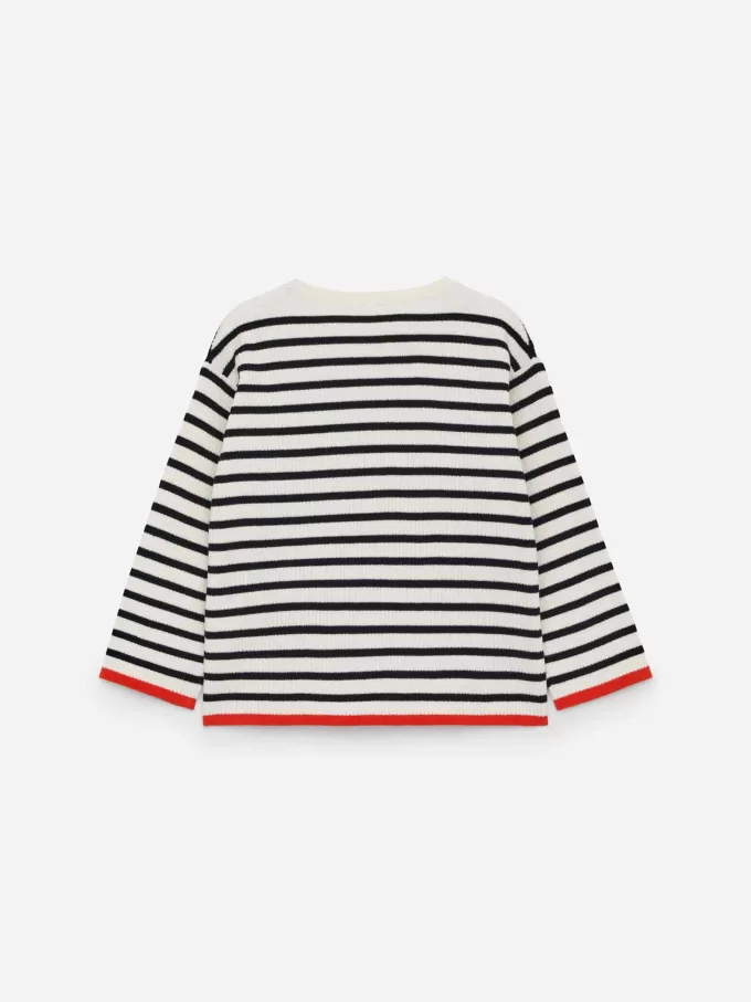 Rippstrickpullover aus Baumwolle