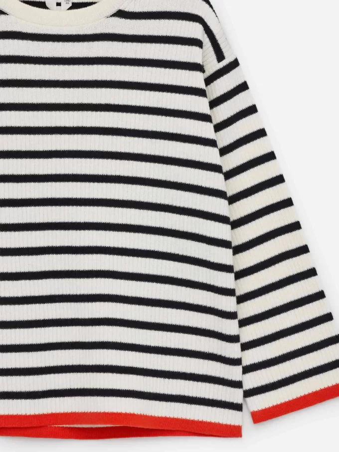 Rippstrickpullover aus Baumwolle