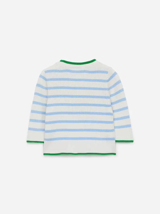 Rippstrickpullover für Neugeborene