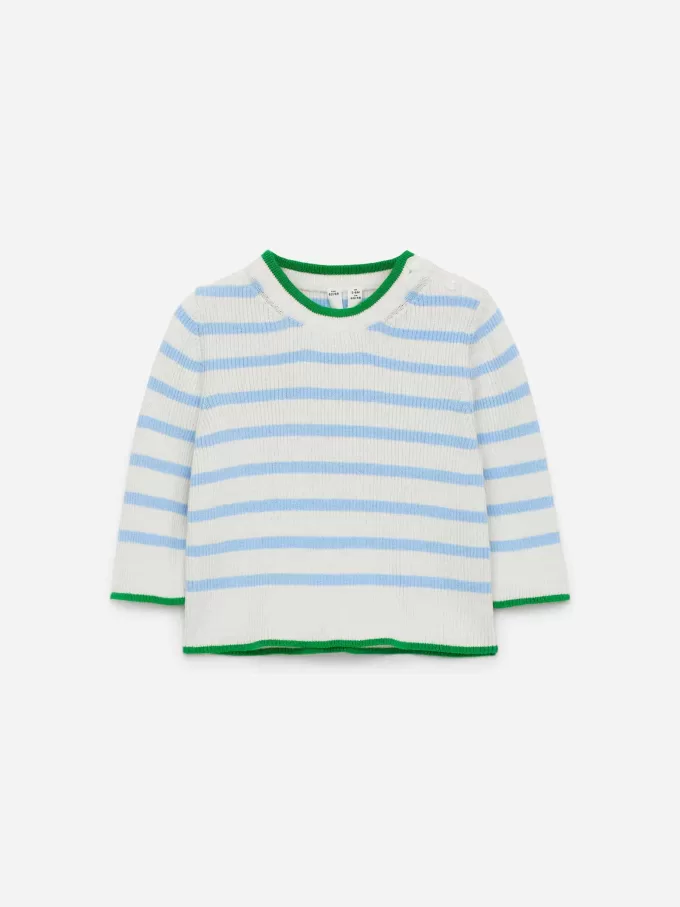 Rippstrickpullover für Neugeborene