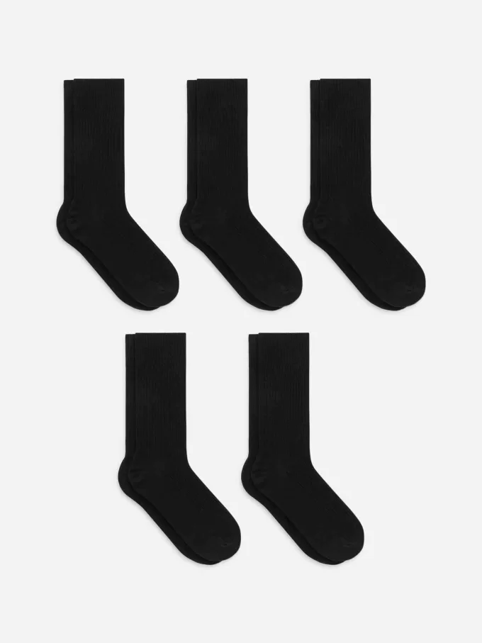 Socken aus Supima-Baumwollripp, 5 Paar Socken aus Supima-Baumwollripp, 5 Paar