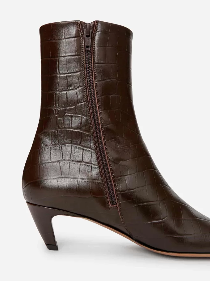 Stiefeletten mit eckiger Zehenpartie