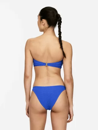Strukturierter Bikini-Slip mit hoher Taille