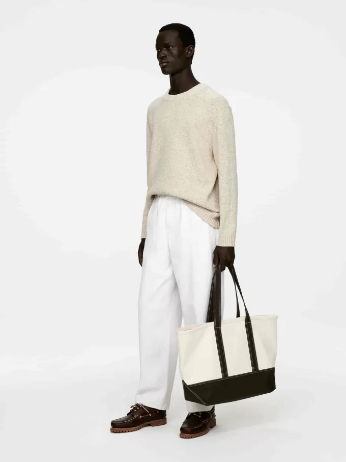 Strukturierter Pullover aus Baumwollmischung Strukturierter Pullover aus Baumwollmischung