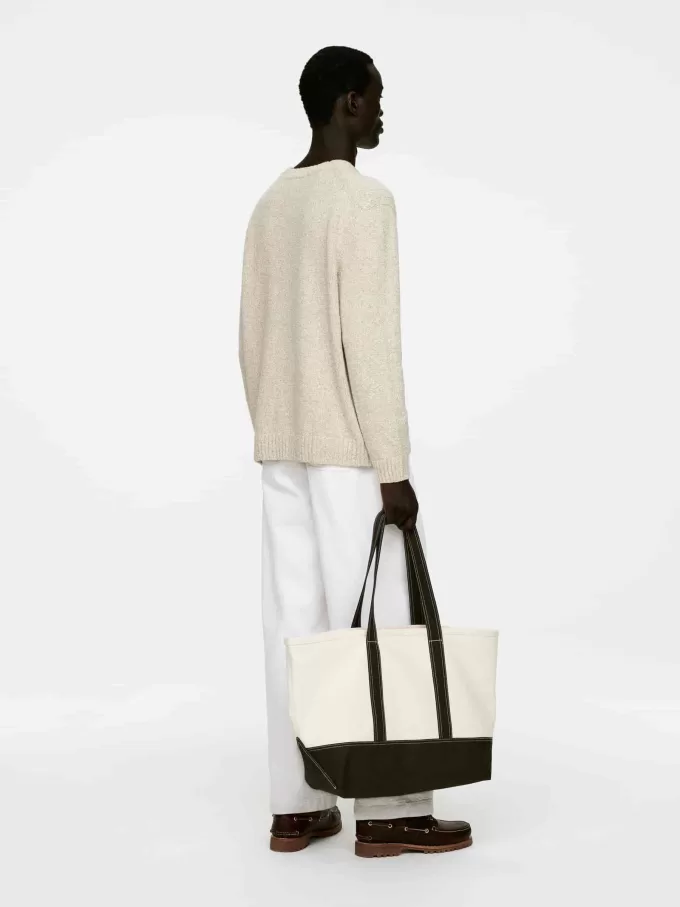 Strukturierter Pullover aus Baumwollmischung Strukturierter Pullover aus Baumwollmischung