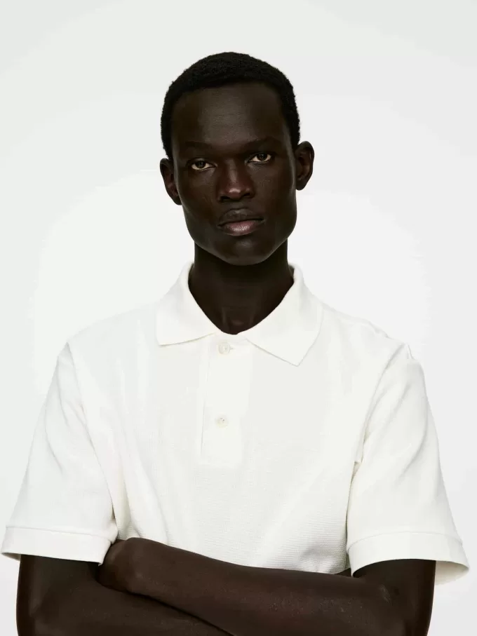 Strukturiertes Poloshirt