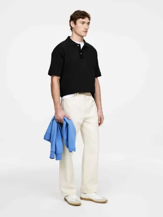 Strukturiertes Poloshirt