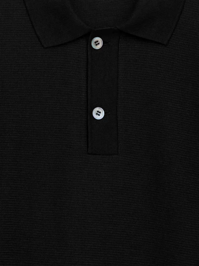 Strukturiertes Poloshirt