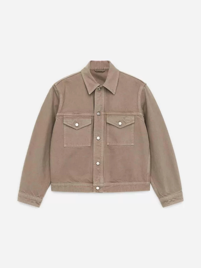 Stückgefärbte Jeansjacke Stückgefärbte Jeansjacke