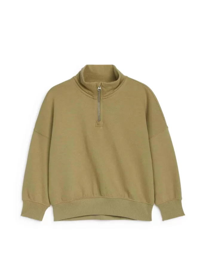 Sweatshirt mit halbem Reißverschluss Sweatshirt mit halbem Reißverschluss