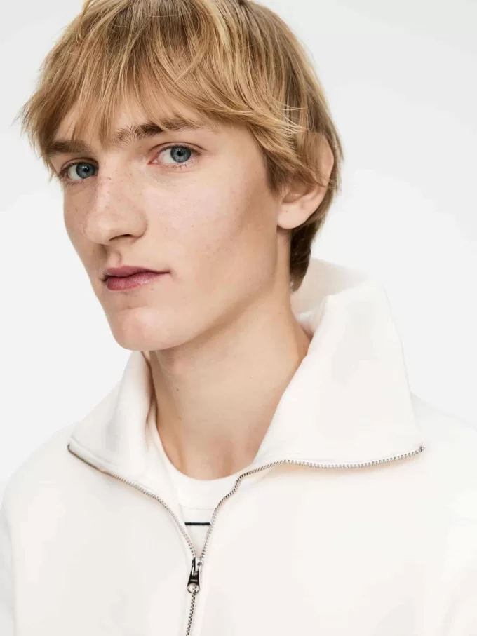 Sweatshirt mit halbem Reißverschluss