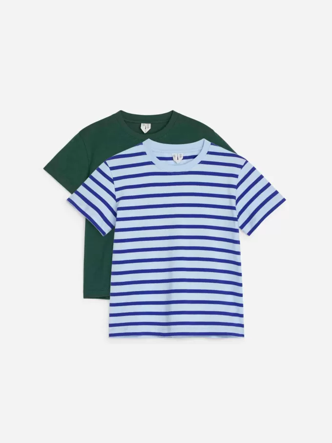 T-Shirt mit Rundhalsausschnitt im 2er-Set