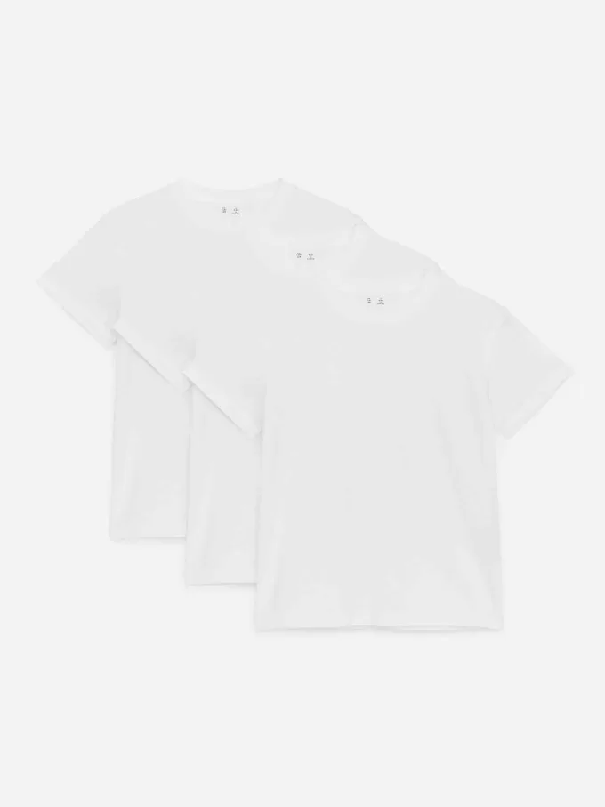 T-Shirt mit Rundhalsausschnitt im 3er-Set