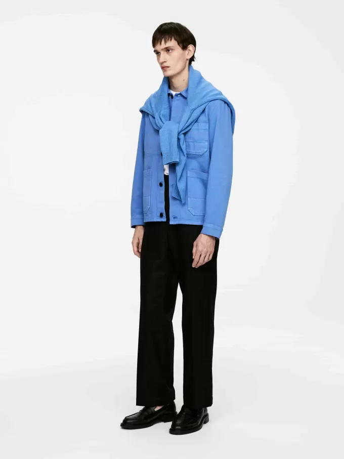 Überfärbtes Twill-Overshirt