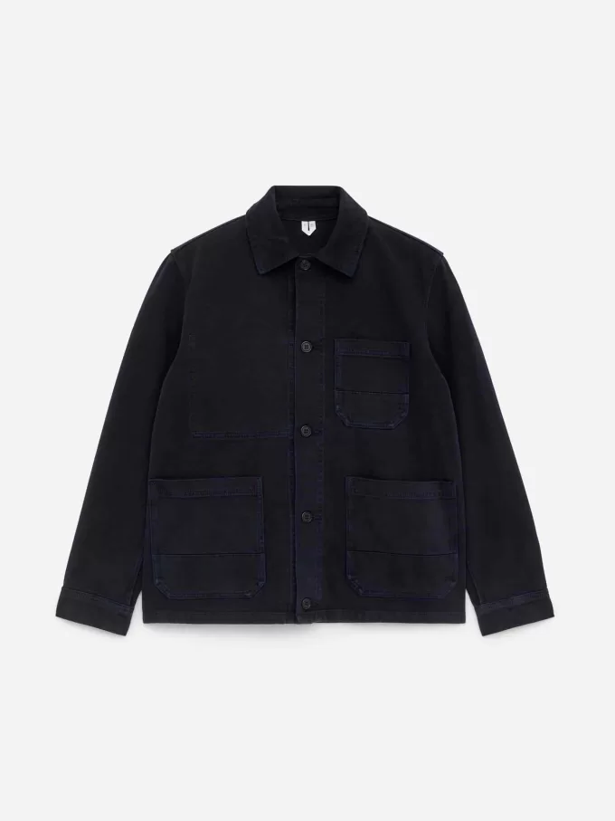 Überfärbtes Twill-Overshirt