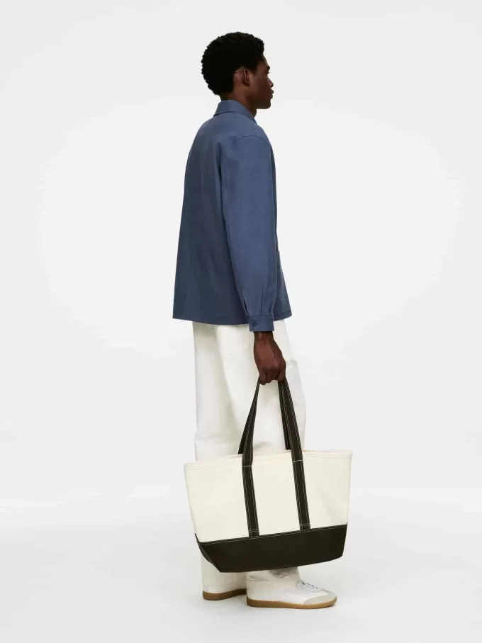 Überhemd aus Baumwolle/Leinen