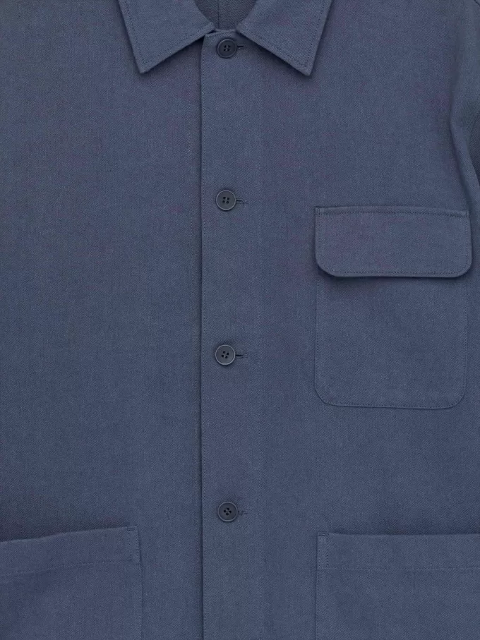 Überhemd aus Baumwolle/Leinen