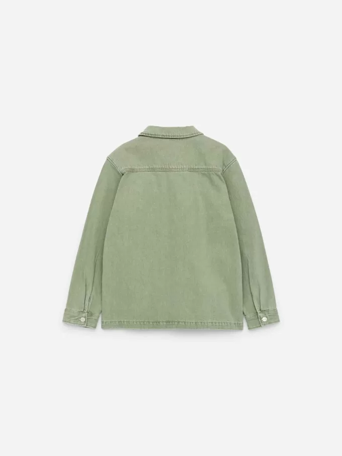 Überhemd aus gewaschenem Denim