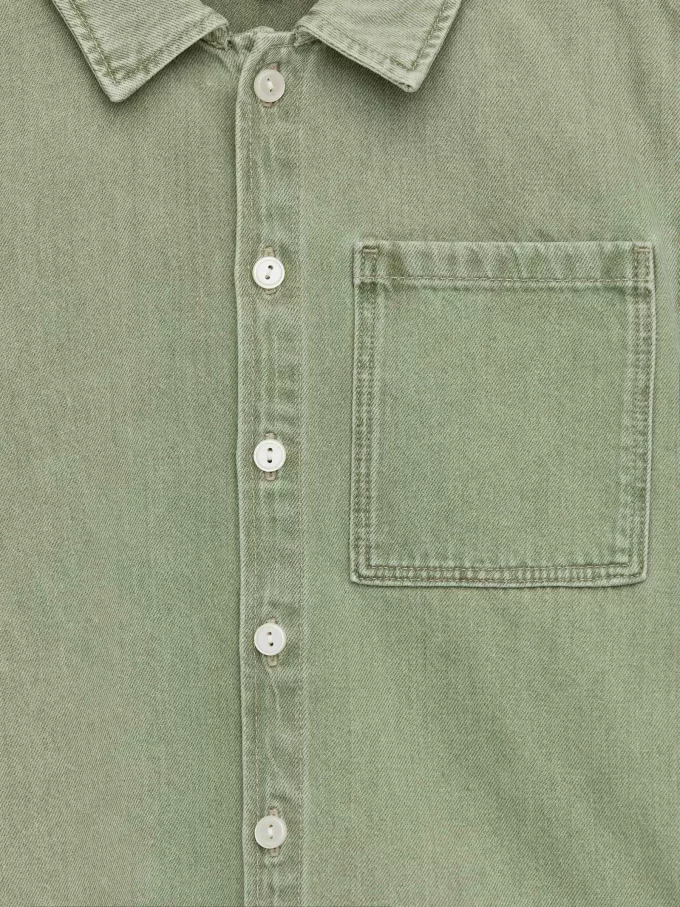 Überhemd aus gewaschenem Denim