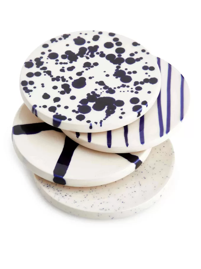 Untersetzer aus Steingut, 4er-Set