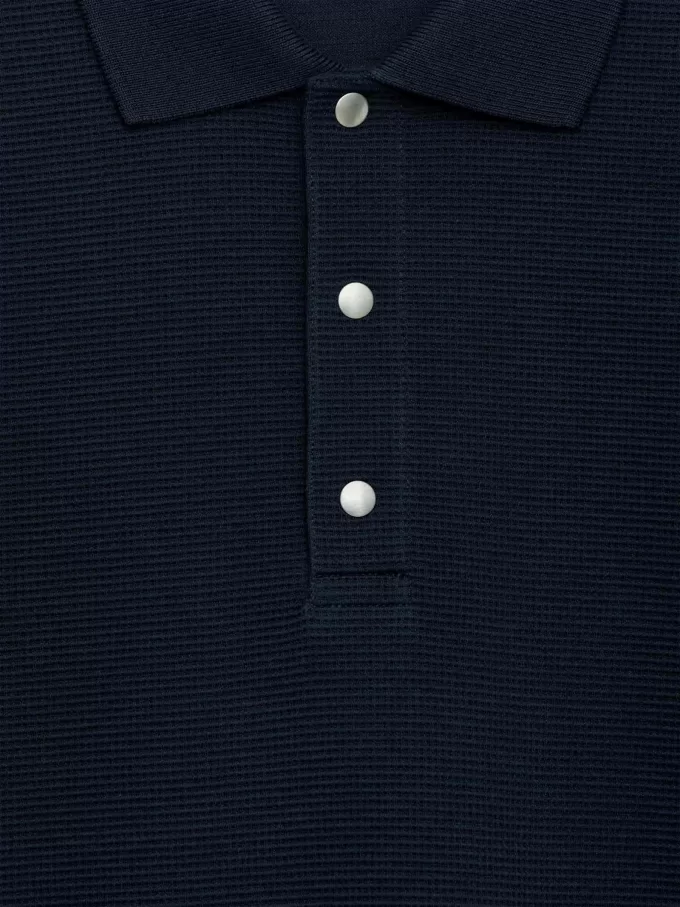 Waffel-Poloshirt
