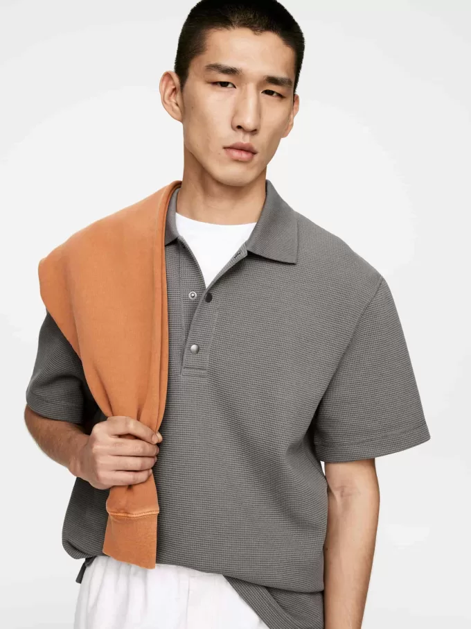 Waffel-Poloshirt