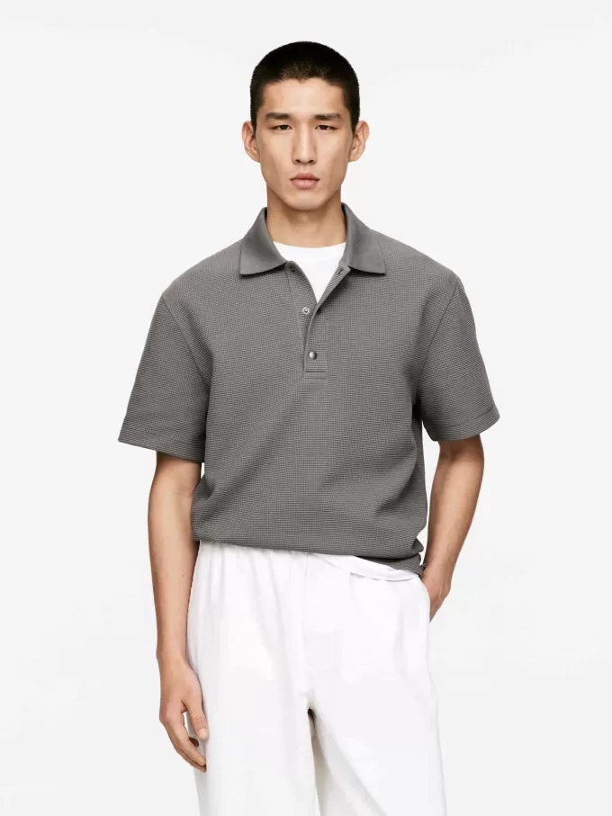 Waffel-Poloshirt